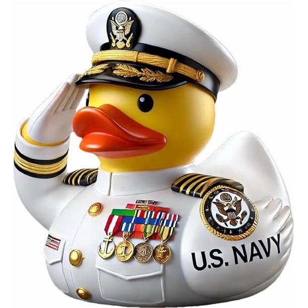 Veteran Tribute Duck, Military resin Ducks for Jeeps Ducking, Resin Little Ducks Decorations Cool Veterans Day Gifts for Men Active & Retired (C)