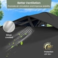 thumbnail image 3 of GVDV 10 x 10 ft Pop-up Canopy Tent Straight Legs Instant Canopy with Wheeled Bag, 4 Stakes, 4 Ropes, 4 sandbags, Black, 3 of 12