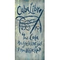 thumbnail image 2 of PI Studio 9x14 White Modern Wood Framed Museum Art Print Titled - Cuba Libre Blue, 2 of 4