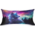 thumbnail image 2 of Beautiful Dream Starry Wolf Body Pillow Cover with Zipper, Soft and Cozy Fuzzy Fleece Body Pillow Case Cover 21 x 54 in, Plush Long Body Pillow Pillowcase for Fall and Winter Home Decor Gifts, 2 of 7