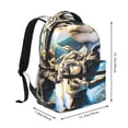 thumbnail image 2 of Goofa The Nightmare Before Christmas Pattern Casual Backpack for School & Travel – Lightweight Ergonomic Backpack with Laptop Compartment, Multiple Pockets-One Size, 2 of 5