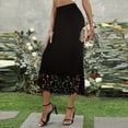 thumbnail image 6 of ClodeEU Women's High Waisted Mermaid Hem Skirt with Cutout ,Slim Fit Elegant Ankle Length Skirt Black,Womens Plus M, 6 of 6