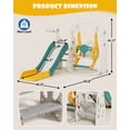 thumbnail image 2 of YUFU 4-in-1 Toddler Slide & Swing Set for Kids Age 1-3 with Basketball Playground Slide Indoor Outdoor Playset, 2 of 9