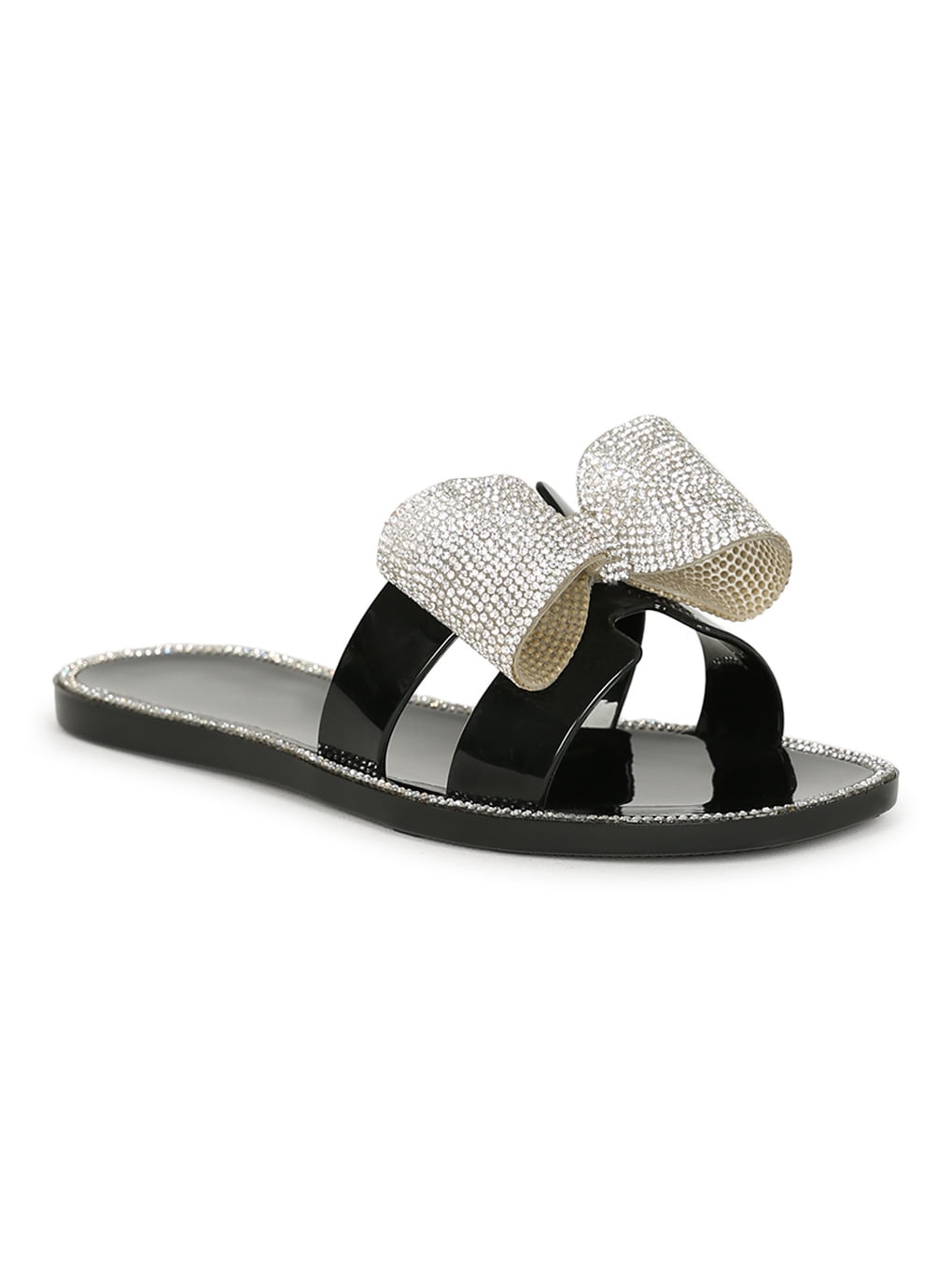 rhinestone bow flip flops