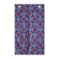 thumbnail image 1 of Geometric Hanging Pocket Organizer, Retro Inspired Symmetric Pattern with Abstract Rounds and Circles, Printed Polyester Storage Bag with Pockets, 21" x 31", Dark Violet Multicolor, 1 of 2
