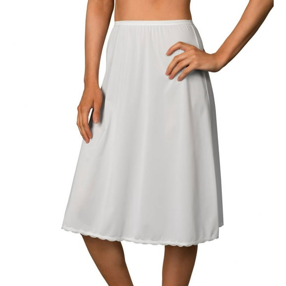Combinaison Mi-Longue Évasée de Jour pour Femme Shadowline 4711625 25 Pouces (Blanc 2X)