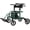 Green, variant on WalkMate 2 in 1 Rollator Walker Transport Chair for Seniors, 10'' Wheels Medical Rollator for Seniors with Paded Seat Backrest, Adjustable Handle and Detachable Footrests, Purple