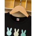 thumbnail image 3 of Camiseta de cuello redondo con bonitos conejos, informal, suave y cómoda, ropa de verano para niños y niñas., 3 of 7