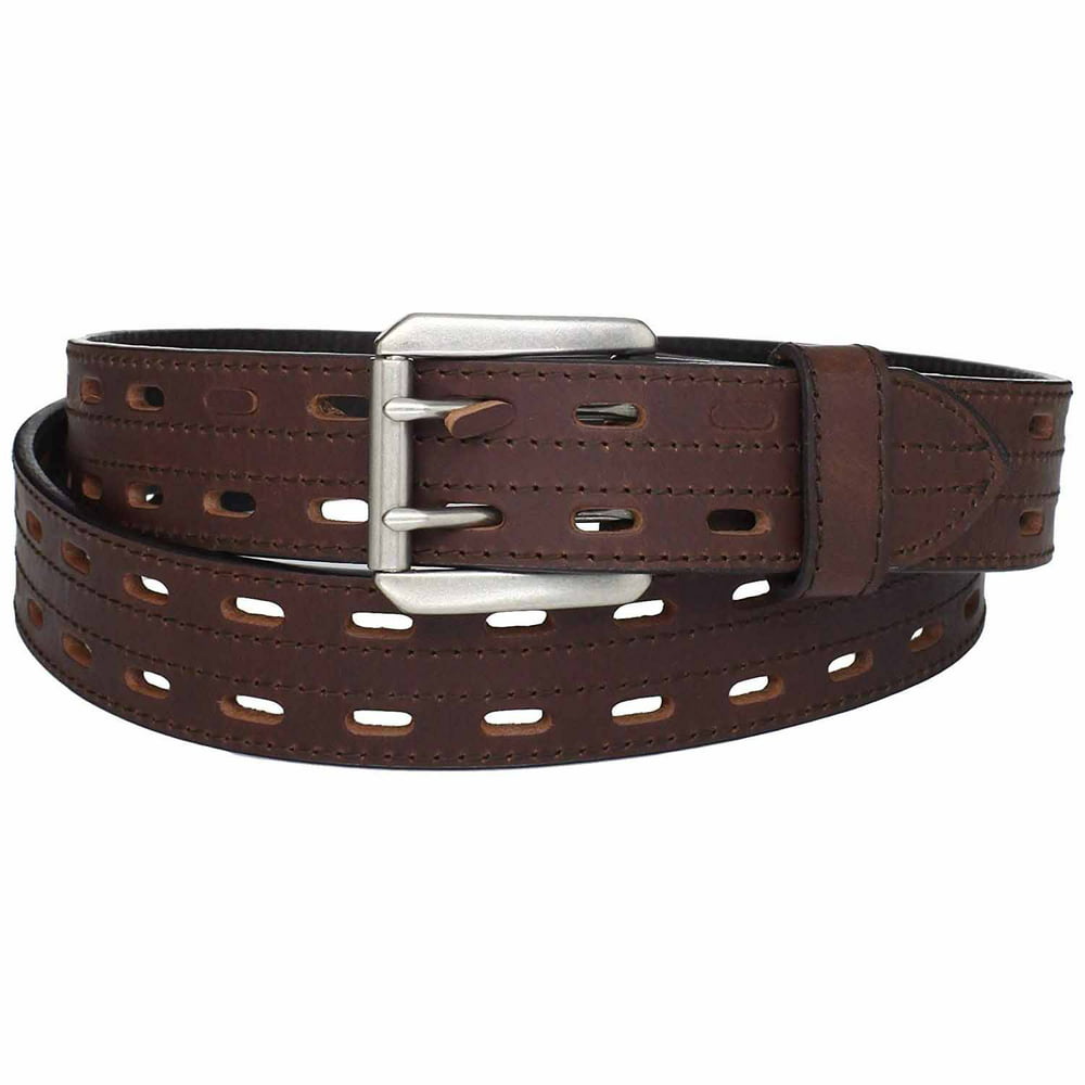 Danbury - Danbury Mens Work Wear Big Double-Prong Leather Belt (Brown ...
