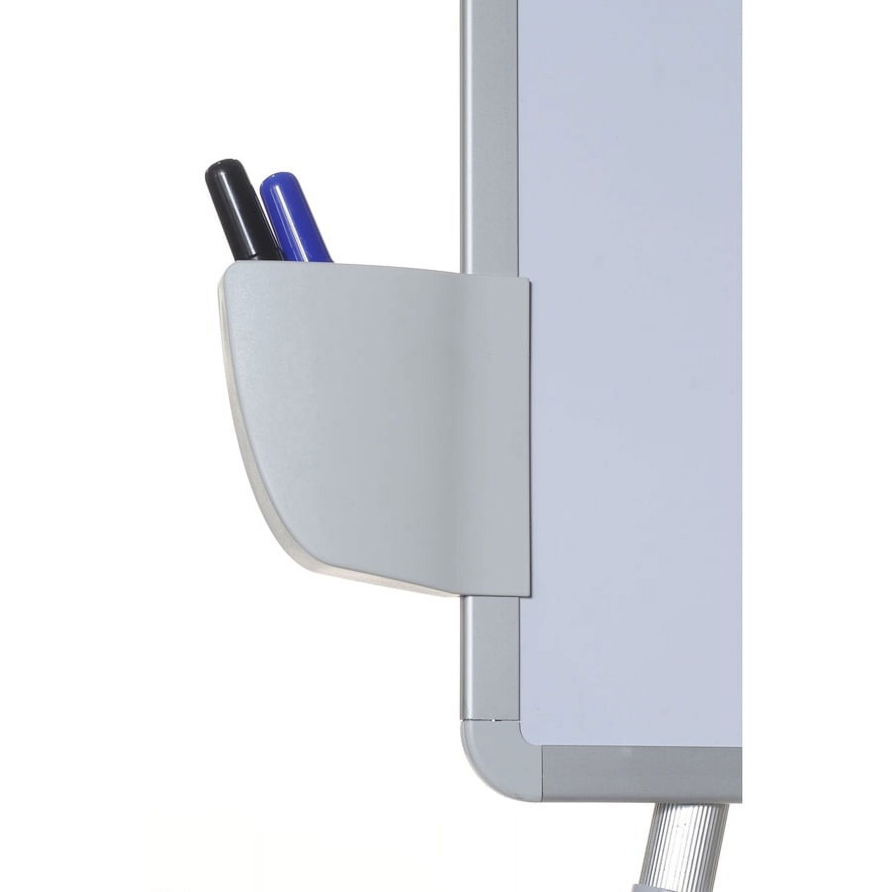 Mastervision Dry-erase Portable Tripd Easel - 29" (2.4 Ft) Width X 41" (3.4 Ft) Height - White Melamine Surface - Gray Aluminum Frame - Silver Stand - Rectangle - Portable, Desktop, Floor Standing -