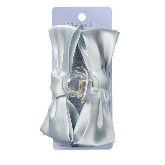 Scunci Elite Bow Cover Hair Claw Clip, Light Blue, 1-Piece