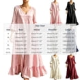 thumbnail image 3 of QUNYINEY 3/4 Sleeve Dresses for Women 2026 Casual Flowy Red Maxi A Line Dress Loose Fit Vacation with Pockets V Neck Dresses, 3 of 9
