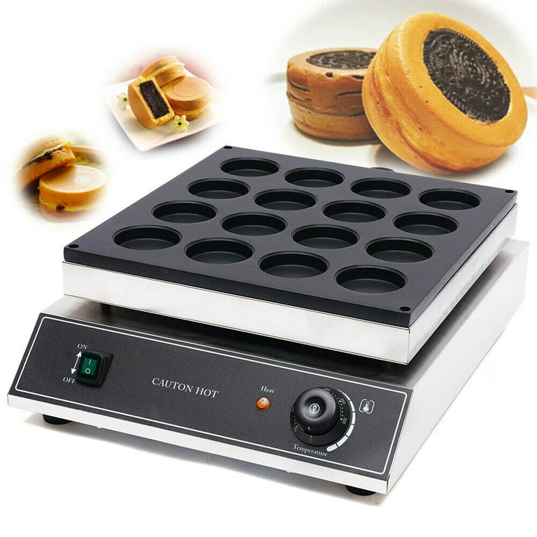 9-Hole Dutch Pancake Bake Machine Commercial Electric Waffle Maker Nonstick