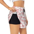 thumbnail image 2 of Bixox Women's Kawaii Pigs pattern 2 in 1 Running Shorts - Lightweight Athletic Workout Gym Yoga Shorts Liner with Pockets - Small, 2 of 7