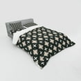 thumbnail image 3 of Retro Duvet Cover Set, Geometric Pattern with Oval Shapes and Star Motif Mosaic Illustration, Bedding Set with Shams and Fitted Sheet, 3 Sizes, by Ambesonne, 3 of 3