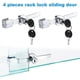 thumbnail image 3 of 4 Pcs Sliding Glass Door Ratchet Lock , Glass Door Lock , Cabinet Safety Lock For Glass Door Cabinet Display Drawer Cupboard Mail Box Door Showcase, 3 of 5