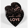 thumbnail image 2 of Inkdotpot Pack Of 50 Real Rose Gold Foil Paper Tags Made With Love Wedding Favor Hang Tags, 2 of 6