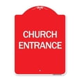 thumbnail image 1 of SignMission A-DES-RW-1824-24457 Panneau de la Série Designer 18 x 24 Po. - Entrée d'Église, Rouge & Blanc, 1 of 1