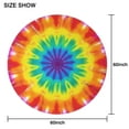 thumbnail image 6 of Rainbow Tie Dye Mandala Pattern Round Tablecloth 60"x60",Wrinkle Wipeable Table Cloth for Kitchen Dining Room Picnic Patio Party, 6 of 6