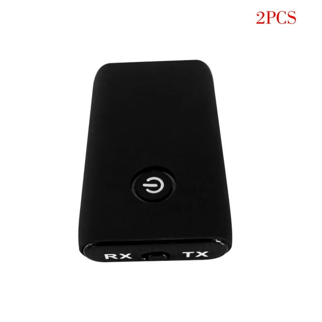 2 Pieces Bluetooth 5.0 Transmitter Receiver 2-in-1 Wireless Audio Adapter for TV PC Car Speaker with 3.5mm AUX Input