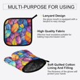thumbnail image 3 of Yayeee Oven Mitts and Pot Holder Set of 2 Heat Resistant Kitchen Gloves Baking Hot Pad, Colorful Leaves, 3 of 5