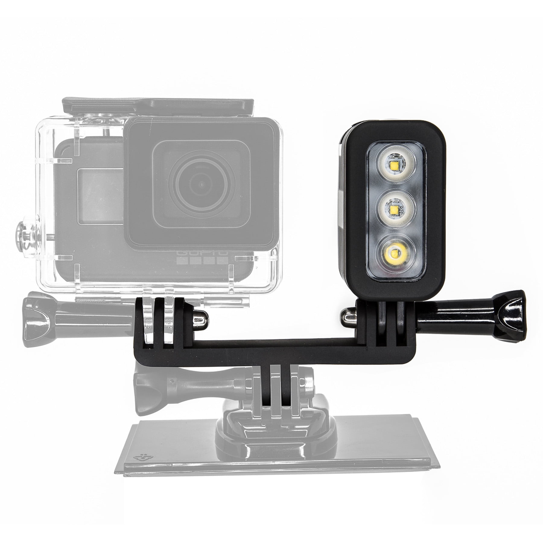GoPro HERO5 HERO6 Underwater Action Bundle with Housing, LED Light & Floaty + 2 FREE J HOOKS