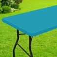thumbnail image 1 of Mantel Smiry, impermeable, elástico, ajustado para mesa de 6 pies, verde azulado, 1 of 9