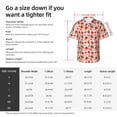 thumbnail image 5 of Gaeub Ladybugs With Heart Spots Print Men's Hawaiian Shirt,Button Down Short Sleeves Shirts,Tropical Beach Casual Button Down Shirts,Large, 5 of 7