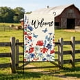 thumbnail image 6 of Yhmxh 4th of July Garden Flag 12x18 Inch Patriotic Double Sided Burlap Flag Outside, Memorial Day Welcome Flag American Stars and Stripes 250th Anniversary Flag Yard Outdoor Decoration, 6 of 7