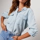 thumbnail image 4 of Camisa vaquera Augper para mujer, camisa vaquera Chambray para mujer, camisas occidentales, blusas de manga larga con botones, 4 of 8