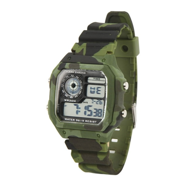 Reloj Digital Reloj Multifunción para Deportes Al Aire Libre Reloj Cronógrafo Impermeable Cuadrado Luminoso a la Moda para Mujeres y Hombres ANGGREK Otros