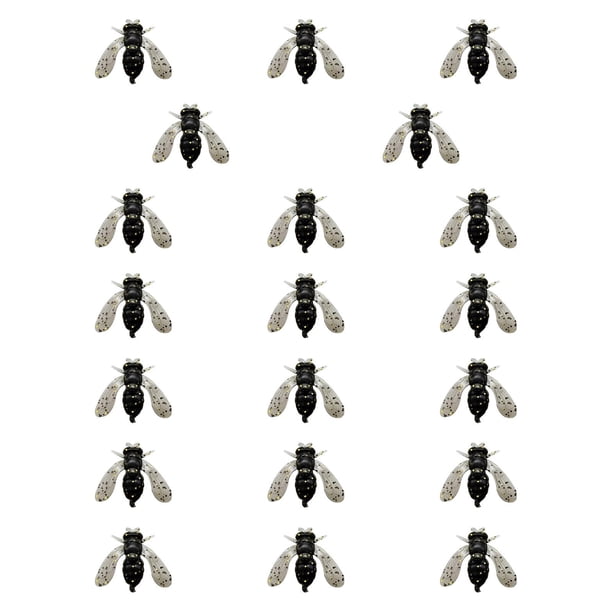 20 piezas de moscas para pesca con mosca, cebos artificiales, señuelos realistas para trucha, señuelos para pesca con mosca Medio
