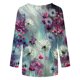 thumbnail image 5 of Moda mujer cuello redondo tres cuartos 3/4 manga camiseta otoño estampado blusa Tops sudadera Fridja FKASFK3044, 5 of 5