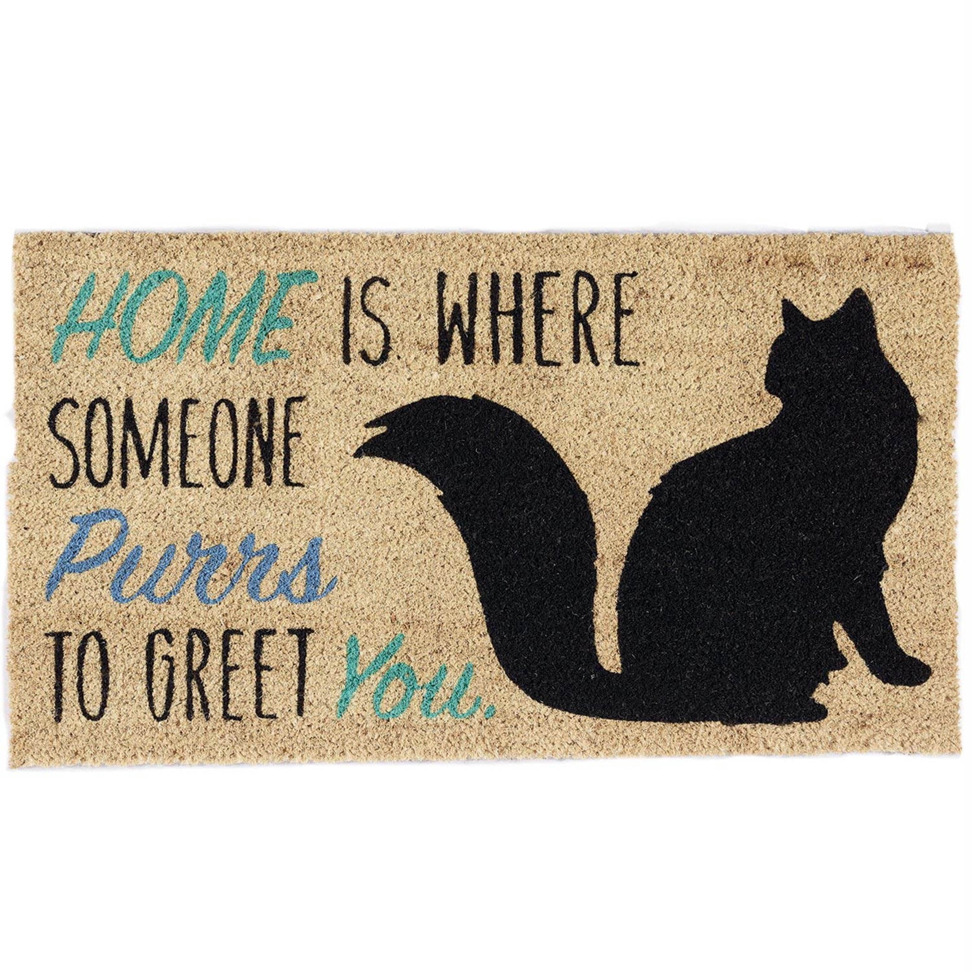 Welcome to Meow Manor Closing Gift Housewarming Home Doormat Welcome Mat Funny Door Mat Funny Gift Cute Cat Black Cat Doormat