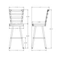 thumbnail image 4 of Amisco Prescot 30 In. Swivel Bar Stool - Grey Distressed Wood / Dark Grey semi transparent Metal, 4 of 6