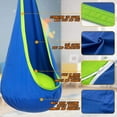 thumbnail image 2 of Kids Pod Swing Seat, Hanging Hammock Chair with Inflatable Pillow, Sensory Swing Chair with Pocket for Outdoor and Indoor, Max 176Lbs (Blue and Green), 2 of 7