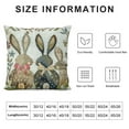 thumbnail image 5 of Creowell  Happy Easter Buffalo Plaid Brown Rabbits Throw Pillow Covers,  Eucalyptus Leaves Bunny Eggs Cushion Case Decoration for Sofa Couch ，Multi-Size, 5 of 5