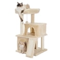 thumbnail image 4 of Gift for Pet! Cat Tree Luxury 34 Inches Cat Tower with Double Condos, Spacious Perch, Fully Wrapped Scratching Sisal Posts and Replaceable Dangling Balls Beige, 4 of 7