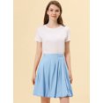 thumbnail image 4 of Falda con tirantes Allegra K para mujer Acampanada con Cintura Elástica y Burbuja Azul S, 4 of 4