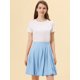 thumbnail image 4 of Falda con tirantes Allegra K Acampanada Azul L, 4 of 4