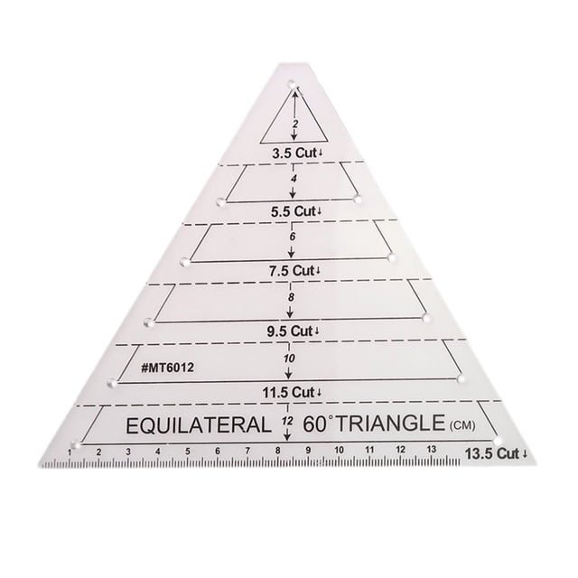 Règle Patchwork 60 Degrés Triangle Règle de Quilting Patchwork Acrylique Gabarit Accessoires de Couture