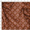 thumbnail image 4 of Soimoi Red polyester Crepe Fabric Multicolor Mandala Printed Fabric 1 Yard 42 Inch Wide, 4 of 5