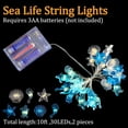 thumbnail image 4 of PinesC 2PcsOceanDecorStringLightsforBedroomNauticalThemeSeashellSeahorseConchLights10ft30LEDBatteryOperatedStringLightsforXmasTreeOrnamentsBirthdayHolidayPartyDecor, 4 of 5