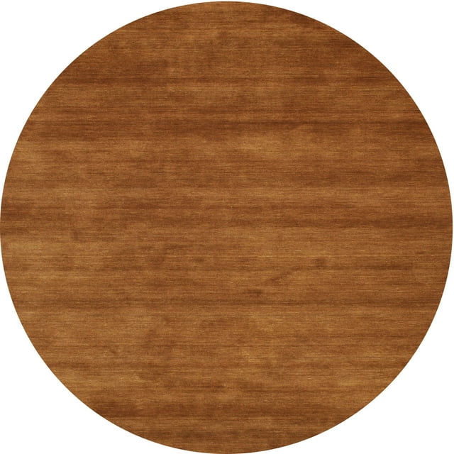 Ahgly Tapis d'Intérieur Rond Contemporain Acajou Brun Lavable en Machine, 3 Pieds Rond