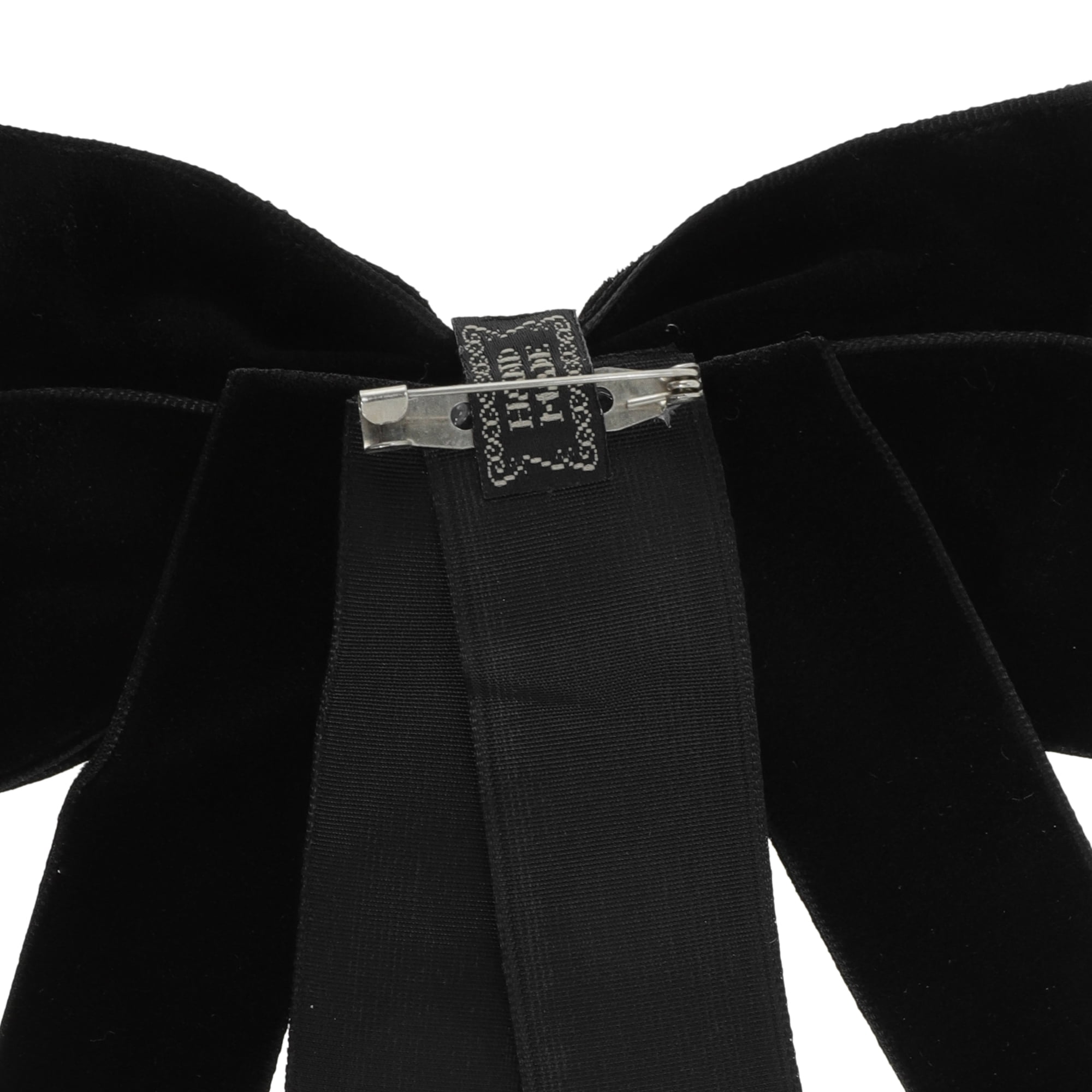 Unique Bargains Bowknot Ribbon Bow Brooch Neck Tie Raven Black
