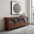 thumbnail image 2 of Pemberly Row 70" TV Console with Glass and Wood 4 Panel Doors in Dark Walnut, 2 of 4