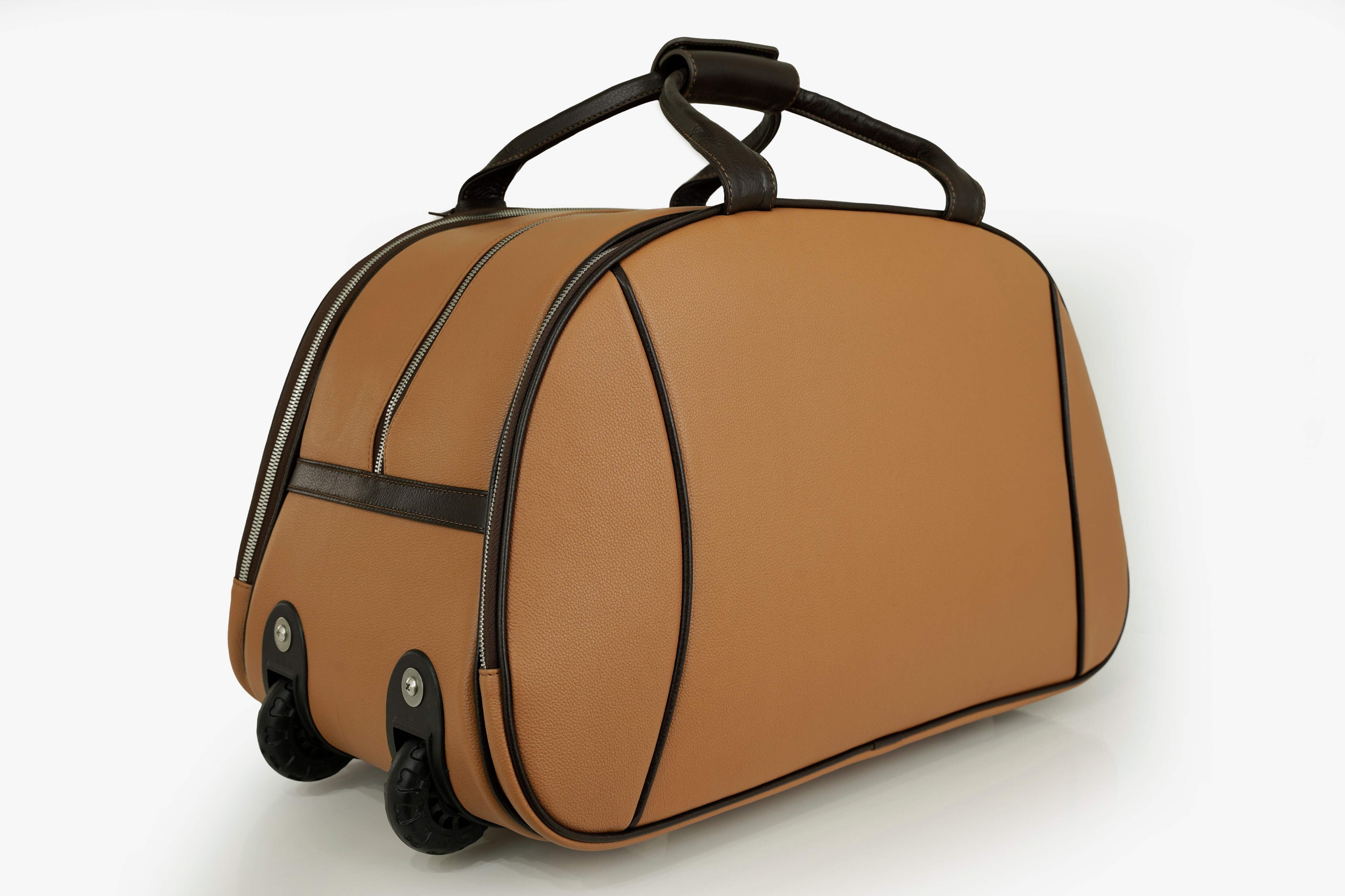 Boarding Pass Rolling Leather Duffel Brown — Limited Edition 20"