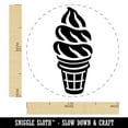 thumbnail image 2 of Soft Serve Ice Cream on a Cone Self-Inking Rubber Stamp Ink Stamper - Black Ink - Medium 1 Inch, 2 of 7
