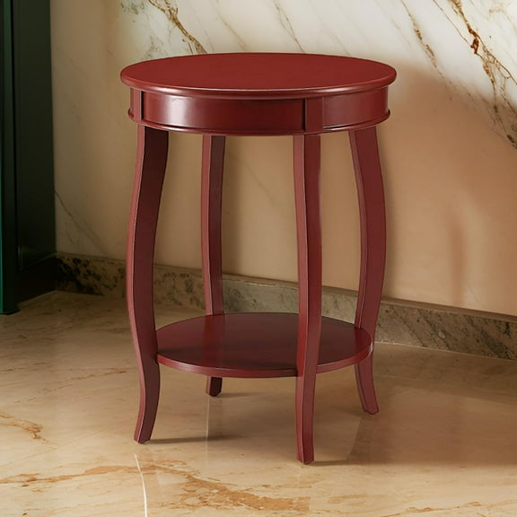Benjara Trendy Side Table, Red