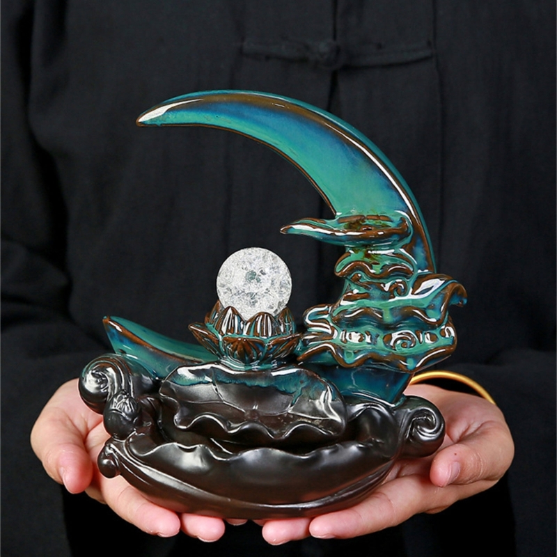 Waterfall Incenses Holder Backflow Ceramic Incenses Burners Porcelains Censer Incenses Stick Stand
